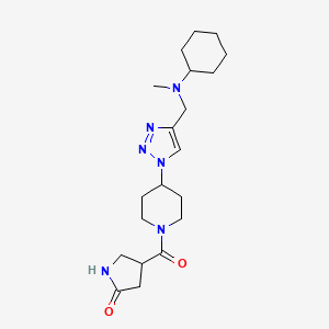 4-{[4-(4-{[cyclohexyl(methyl)amino]methyl}-1H-1,2,3-triazol-1-yl)piperidin-1-yl]carbonyl}pyrrolidin-2-one