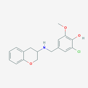 molecular formula C17H18ClNO3 B5976773 2-chloro-4-[(3,4-dihydro-2H-chromen-3-ylamino)methyl]-6-methoxyphenol 