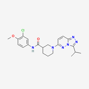 molecular formula C21H25ClN6O2 B5976778 N-(3-chloro-4-methoxyphenyl)-1-(3-isopropyl[1,2,4]triazolo[4,3-b]pyridazin-6-yl)-3-piperidinecarboxamide 