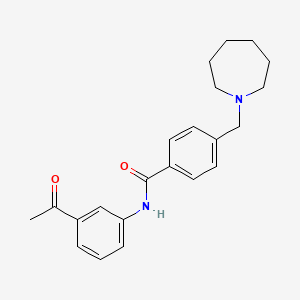 molecular formula C22H26N2O2 B5976782 N-(3-acetylphenyl)-4-(1-azepanylmethyl)benzamide 