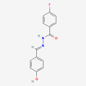 molecular formula C14H11FN2O2 B5976803 4-fluoro-N'-(4-hydroxybenzylidene)benzohydrazide 
