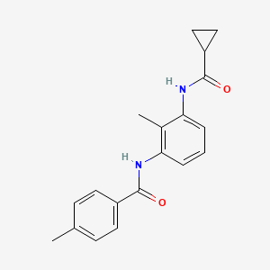 molecular formula C19H20N2O2 B5976823 N-{3-[(cyclopropylcarbonyl)amino]-2-methylphenyl}-4-methylbenzamide 