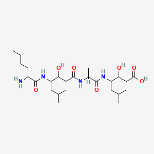 3-Hydroxy-4-({N-[3-hydroxy-6-methyl-4-(norleucylamino)heptanoyl]alanyl}amino)-6-methylheptanoic acid