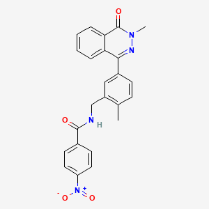 molecular formula C24H20N4O4 B5976844 N-[2-methyl-5-(3-methyl-4-oxo-3,4-dihydro-1-phthalazinyl)benzyl]-4-nitrobenzamide 