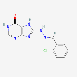 molecular formula C12H9ClN6O B5976848 2-chlorobenzaldehyde (6-oxo-6,9-dihydro-1H-purin-8-yl)hydrazone 