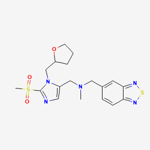 (2,1,3-benzothiadiazol-5-ylmethyl)methyl{[2-(methylsulfonyl)-1-(tetrahydro-2-furanylmethyl)-1H-imidazol-5-yl]methyl}amine
