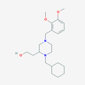 molecular formula C22H36N2O3 B5976892 2-[1-(cyclohexylmethyl)-4-(2,3-dimethoxybenzyl)-2-piperazinyl]ethanol 