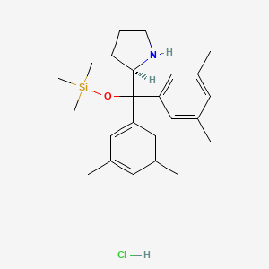 [bis(3,5-dimethylphenyl)-[(2R)-pyrrolidin-2-yl]methoxy]-trimethylsilane;hydrochloride