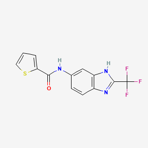molecular formula C13H8F3N3OS B5976943 N-[2-(trifluoromethyl)-1H-benzimidazol-6-yl]-2-thiophenecarboxamide 