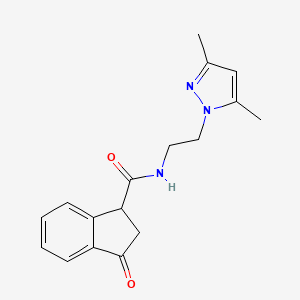 N-[2-(3,5-dimethyl-1H-pyrazol-1-yl)ethyl]-3-oxo-1-indanecarboxamide