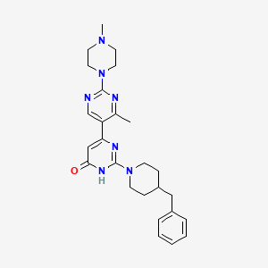 molecular formula C26H33N7O B5977002 2-(4-benzyl-1-piperidinyl)-4'-methyl-2'-(4-methyl-1-piperazinyl)-4,5'-bipyrimidin-6(1H)-one 