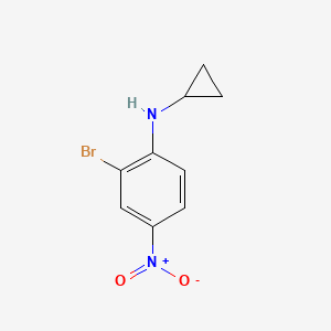 molecular formula C9H9BrN2O2 B597702 2-Bromo-N-cyclopropyl-4-nitroaniline CAS No. 1250973-55-7