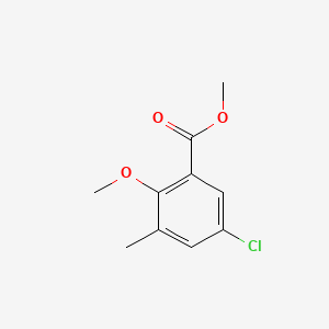 molecular formula C10H11ClO3 B597704 Methyl 5-chloro-2-methoxy-3-methylbenzoate CAS No. 16220-96-5