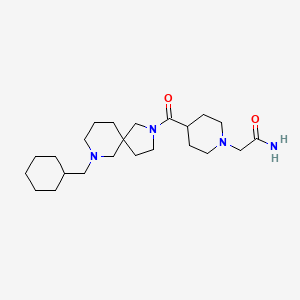 molecular formula C23H40N4O2 B5977055 2-(4-{[7-(cyclohexylmethyl)-2,7-diazaspiro[4.5]dec-2-yl]carbonyl}-1-piperidinyl)acetamide 