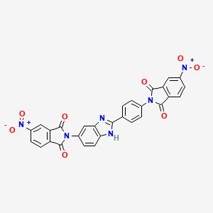 molecular formula C29H14N6O8 B5977067 5-nitro-2-{4-[5-(5-nitro-1,3-dioxo-1,3-dihydro-2H-isoindol-2-yl)-1H-benzimidazol-2-yl]phenyl}-1H-isoindole-1,3(2H)-dione 
