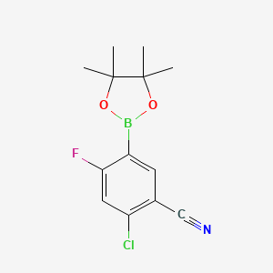2-Chloro-4-fluoro-5-(4,4,5,5-tetramethyl-1,3,2-dioxaborolan-2-YL)benzonitrile