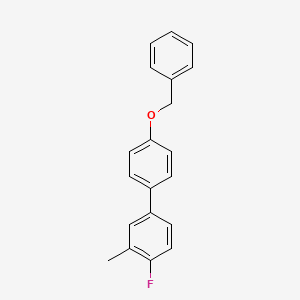 molecular formula C20H17FO B597709 4'-(Benzyloxy)-4-fluoro-3-methylbiphenyl CAS No. 1352318-66-1