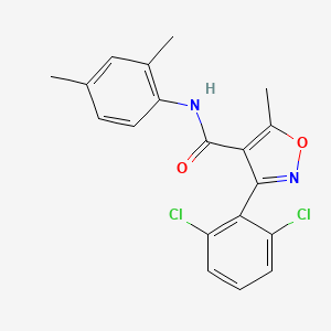 molecular formula C19H16Cl2N2O2 B5977092 3-(2,6-dichlorophenyl)-N-(2,4-dimethylphenyl)-5-methyl-4-isoxazolecarboxamide 
