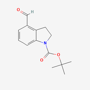 molecular formula C14H17NO3 B597711 1-Boc-4-formylindoline CAS No. 1207194-48-6