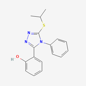 molecular formula C17H17N3OS B5977126 2-[5-(isopropylthio)-4-phenyl-4H-1,2,4-triazol-3-yl]phenol 