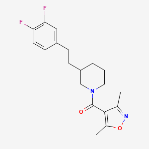 3-[2-(3,4-difluorophenyl)ethyl]-1-[(3,5-dimethyl-4-isoxazolyl)carbonyl]piperidine