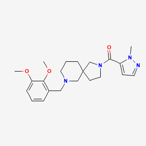molecular formula C22H30N4O3 B5977154 7-(2,3-dimethoxybenzyl)-2-[(1-methyl-1H-pyrazol-5-yl)carbonyl]-2,7-diazaspiro[4.5]decane 