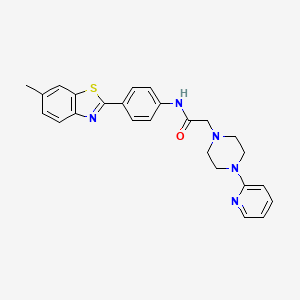 N-[4-(6-methyl-1,3-benzothiazol-2-yl)phenyl]-2-[4-(2-pyridinyl)-1-piperazinyl]acetamide