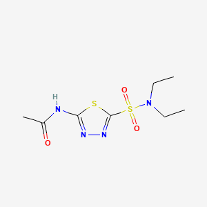 molecular formula C8H14N4O3S2 B597717 n-(5-(n,n-Diethylsulfamoyl)-1,3,4-thiadiazol-2-yl)acetamide CAS No. 13681-31-7