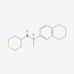 N-[1-(5,6,7,8-tetrahydronaphthalen-2-yl)ethyl]tetrahydro-2H-thiopyran-4-amine