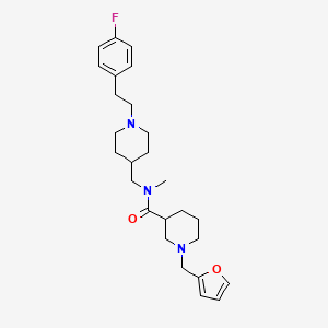 N-({1-[2-(4-fluorophenyl)ethyl]-4-piperidinyl}methyl)-1-(2-furylmethyl)-N-methyl-3-piperidinecarboxamide