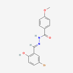 molecular formula C15H13BrN2O3 B5977200 N'-(5-bromo-2-hydroxybenzylidene)-4-methoxybenzohydrazide 