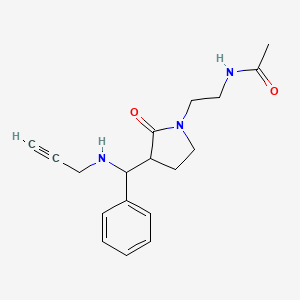 molecular formula C18H23N3O2 B597721 N-(2-(2-oxo-3-(phenyl(prop-2-ynylamino)methyl)pyrrolidin-1-yl)ethyl)acetamide CAS No. 1245806-94-3