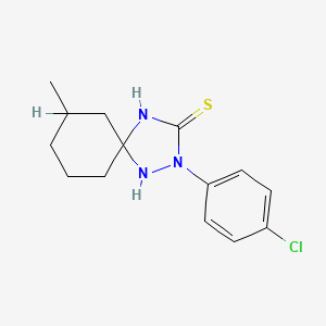 molecular formula C14H18ClN3S B5977233 2-(4-chlorophenyl)-7-methyl-1,2,4-triazaspiro[4.5]decane-3-thione 