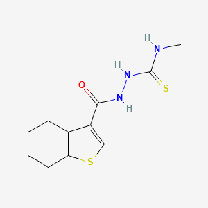 molecular formula C11H15N3OS2 B5977237 N-methyl-2-(4,5,6,7-tetrahydro-1-benzothien-3-ylcarbonyl)hydrazinecarbothioamide CAS No. 588685-99-8