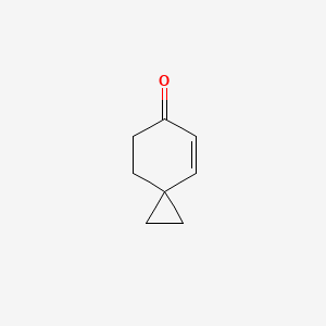 molecular formula C8H10O B597724 Spiro[2.5]oct-4-en-6-one CAS No. 18612-01-6