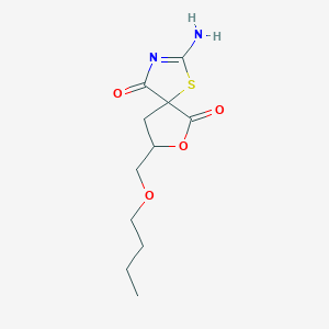 molecular formula C11H16N2O4S B5977267 2-amino-8-(butoxymethyl)-7-oxa-1-thia-3-azaspiro[4.4]non-2-ene-4,6-dione 