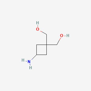 molecular formula C6H13NO2 B597727 (3-Aminocyclobutane-1,1-diyl)dimethanol CAS No. 1208989-40-5