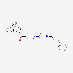 molecular formula C26H39N3O B5977284 4-[(1S*,4S*)-2-azabicyclo[2.2.1]hept-2-ylcarbonyl]-1'-(3-phenylpropyl)-1,4'-bipiperidine 