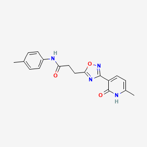 3-[3-(6-methyl-2-oxo-1,2-dihydro-3-pyridinyl)-1,2,4-oxadiazol-5-yl]-N-(4-methylphenyl)propanamide