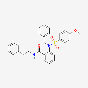 molecular formula C29H28N2O4S B5977292 2-{benzyl[(4-methoxyphenyl)sulfonyl]amino}-N-(2-phenylethyl)benzamide 