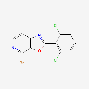 molecular formula C12H5BrCl2N2O B597731 4-Bromo-2-(2,6-dichlorophenyl)oxazolo[5,4-c]pyridine CAS No. 1206981-64-7