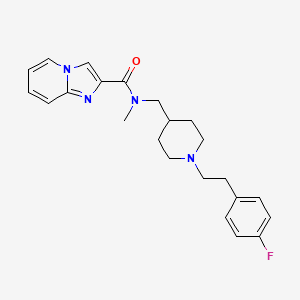 molecular formula C23H27FN4O B5977328 N-({1-[2-(4-fluorophenyl)ethyl]-4-piperidinyl}methyl)-N-methylimidazo[1,2-a]pyridine-2-carboxamide 