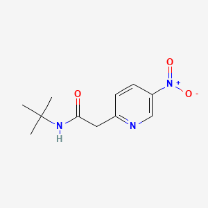 molecular formula C11H15N3O3 B597734 N-Tert-butyl-2-(5-nitropyridin-2-YL)acetamide CAS No. 1255574-51-6