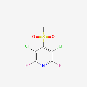 molecular formula C6H3Cl2F2NO2S B597737 3,5-Dichloro-2,6-difluoro-4-(methylsulfonyl)pyridine CAS No. 13239-87-7