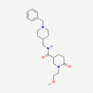 N-[(1-benzyl-4-piperidinyl)methyl]-1-(2-methoxyethyl)-6-oxo-3-piperidinecarboxamide
