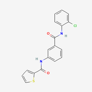 molecular formula C18H13ClN2O2S B5977380 N-(3-{[(2-chlorophenyl)amino]carbonyl}phenyl)-2-thiophenecarboxamide 