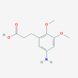 molecular formula C11H15NO4 B5977391 3-(5-amino-2,3-dimethoxyphenyl)propanoic acid 