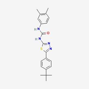 molecular formula C21H24N4OS B5977401 N-[5-(4-tert-butylphenyl)-1,3,4-thiadiazol-2-yl]-N'-(3,4-dimethylphenyl)urea 
