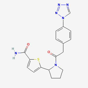 5-(1-{[4-(1H-tetrazol-1-yl)phenyl]acetyl}-2-pyrrolidinyl)-2-thiophenecarboxamide