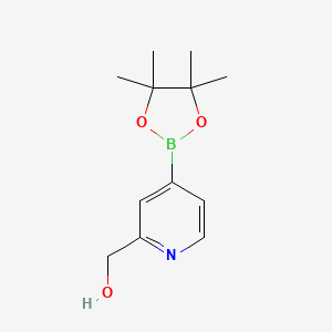 molecular formula C12H18BNO3 B597744 （4-（4,4,5,5-四甲基-1,3,2-二氧杂硼环-2-基）吡啶-2-基）甲醇 CAS No. 1314135-84-6